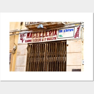 Old Butcher Shop in Marsala Posters and Art